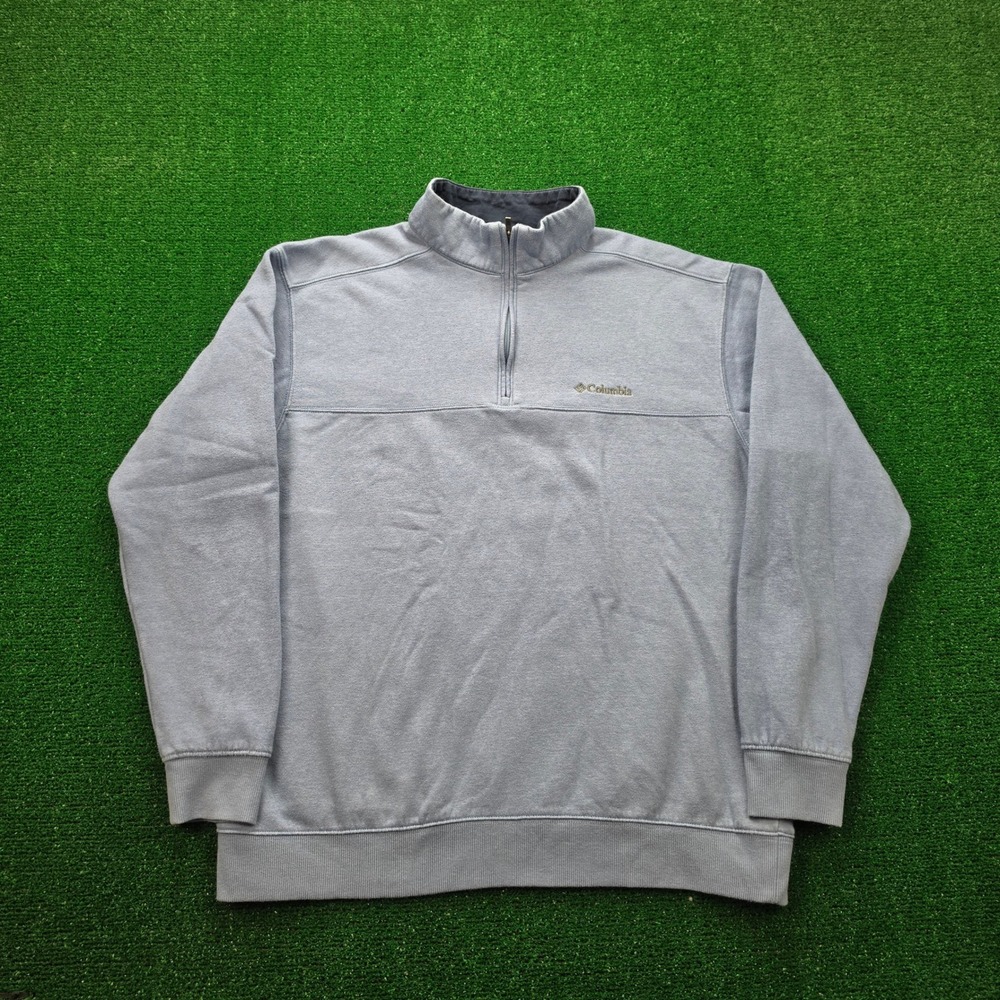 Columbia Sportswear Quarter Zip Pullover Sweatshirt Mens Large Blue Outdoors